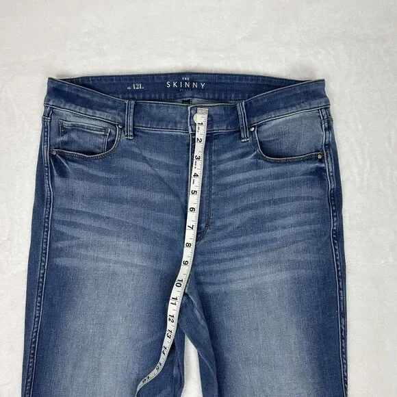 White House Black Market Jeans Womens 12L Blue The Skinny Flare Stretch Denim - Picture 5 of 11